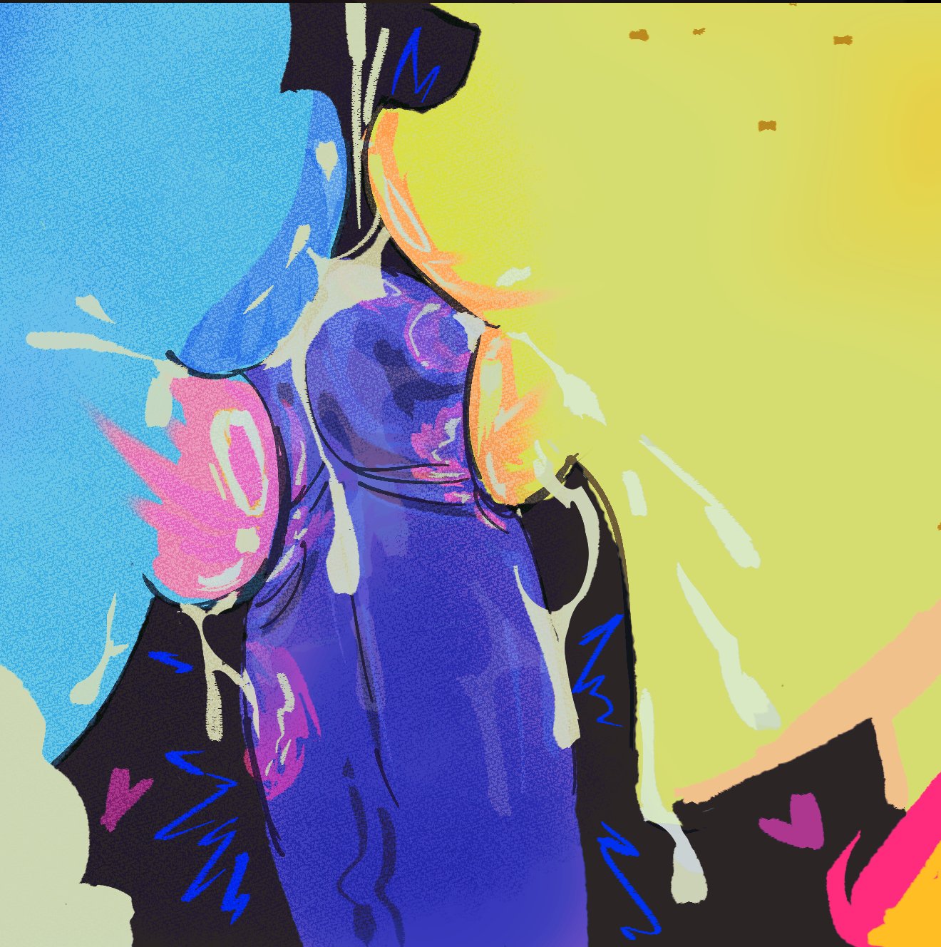 bisexual, blowjob, deltarune, elnina (deltarune), kissing, kissing around penis, kissing penis, lanino (deltarune), oral sex, rouxls kaard, threesome, undertale (series)