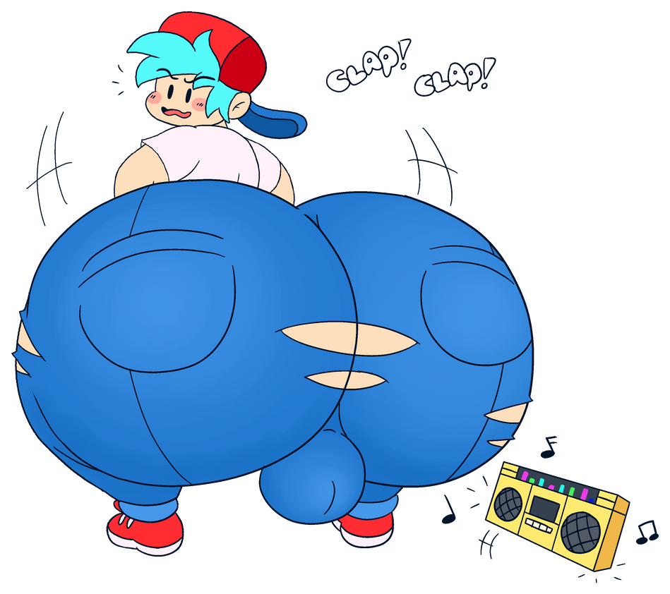 2023 ass ass_focus backsack balls blue_hair boyfriend_(friday_night_funkin) clapping_cheeks drawful-s femboy friday_night_funkin girly gold_boombox_(prevence) huge_ass huge_balls hyper_ass hyper_balls male_focus male_only mob_face musical_note newgrounds onomatopoeia tagme twerking wardrobe_malfunction