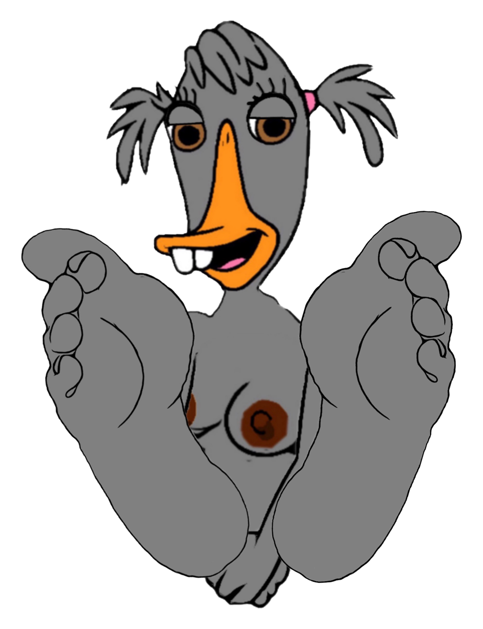 abby_mallard anthro breasts chicken_little disney feet female hi_res looking_at_viewer presenting smile smiling_at_viewer solo