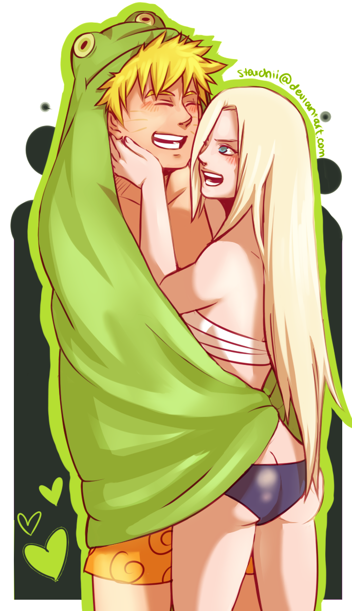 ass ass_cleavage blanket blonde_hair blue_eyes blush boxers bra butt_crack female happy hug hugging ino_yamanaka long_hair male male/female naruto naruto_(series) naruto_shippuden one_eye_closed open_mouth panties short_hair smile smiling smiling_at_another standing starchii underwear uzumaki_naruto very_long_hair wholesome yellow_hair