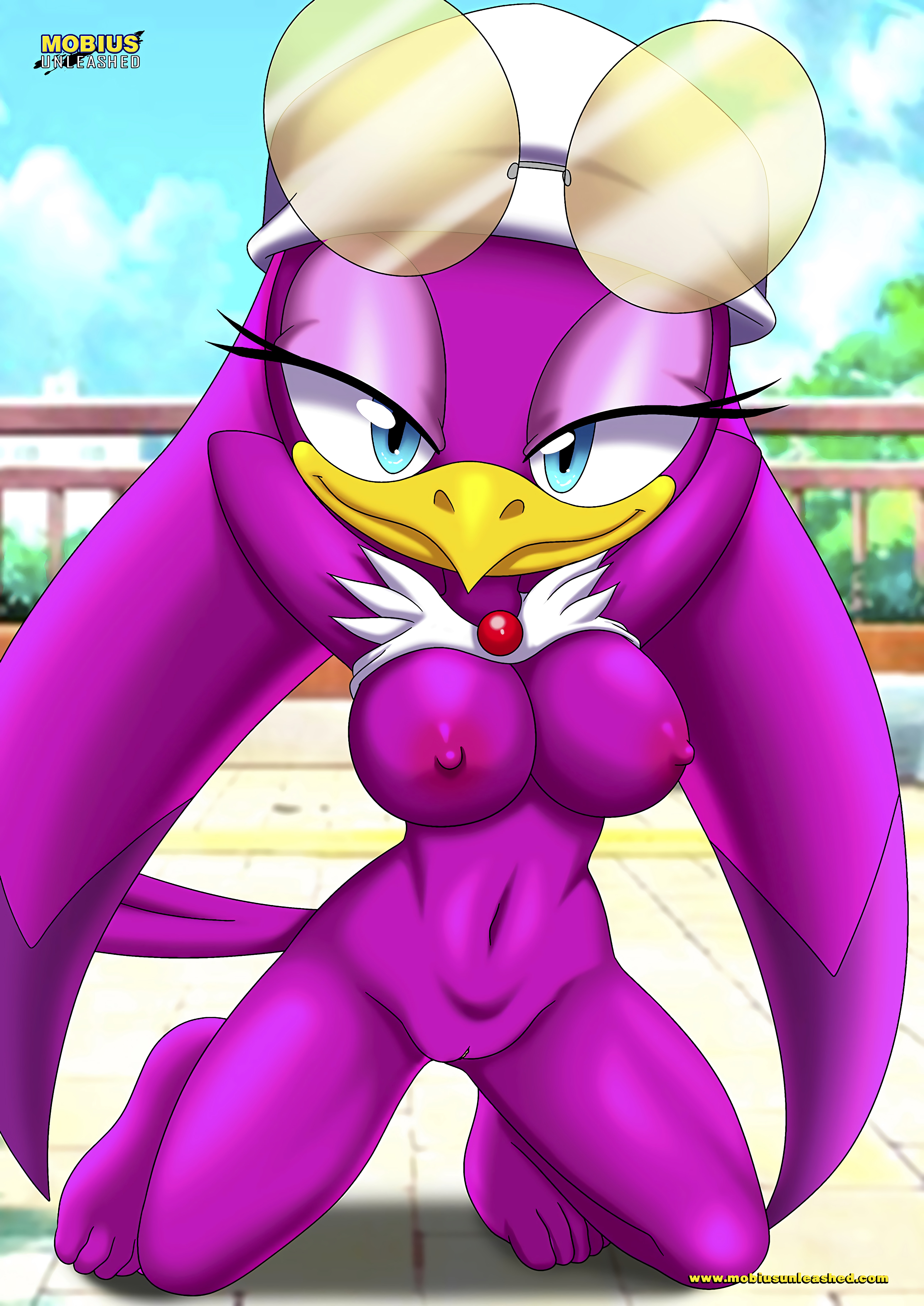 1girls, bbmbbf, female, female only, furry, mobius unleashed, palcomix, sega, solo, sonic (series), wave the swallow