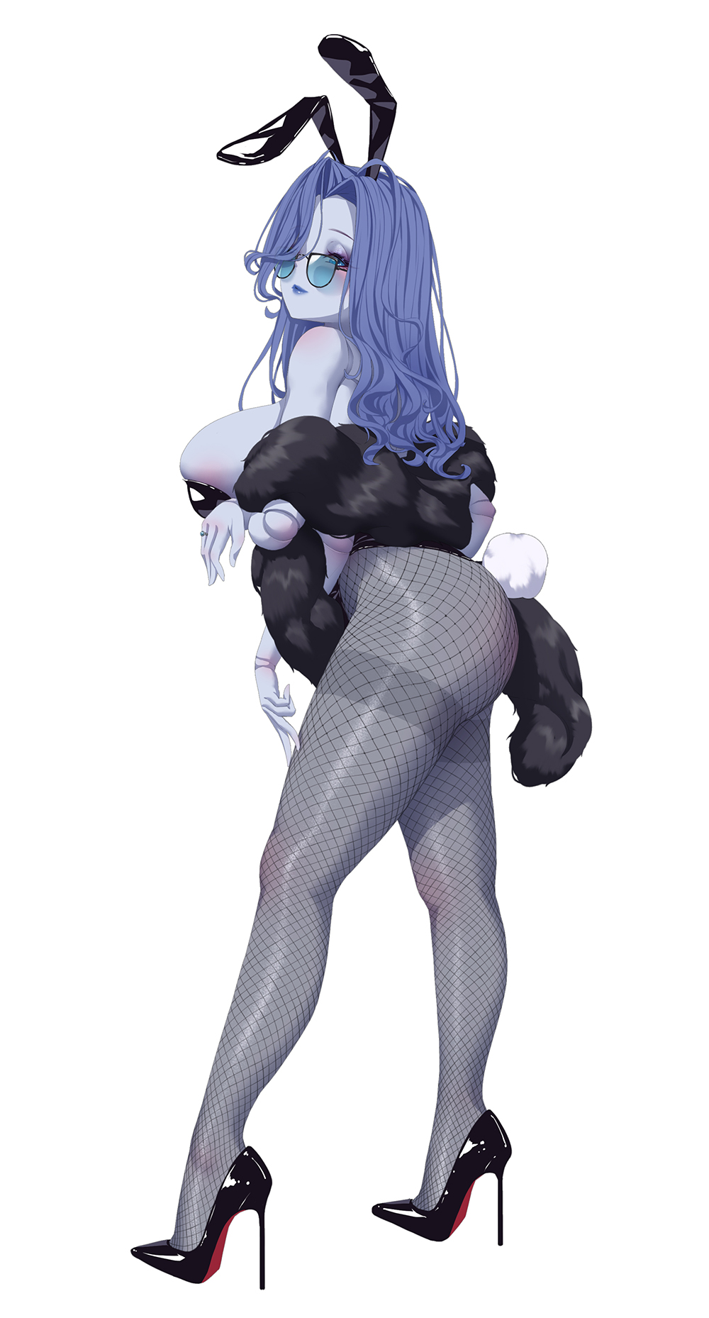 artist request, big breasts, breasts, elden ring, female, fromsoftware, full body, gyuunyuujk002, high heels, multi arm, multi limb, ranni the witch, solo, standing, tagme (artist), white background