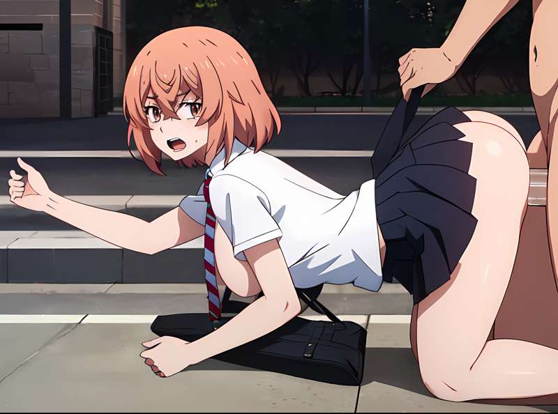 1boy 1boy1girl 1girls 2d ai_generated doggy_style female female_focus hinata_tachibana male male/female patreon penis_in_pussy public public_nudity public_sex ranway_(artist) school_uniform sex shocked submissive_female tachibana_hinata tokyo_revengers uncensored vaginal_penetration