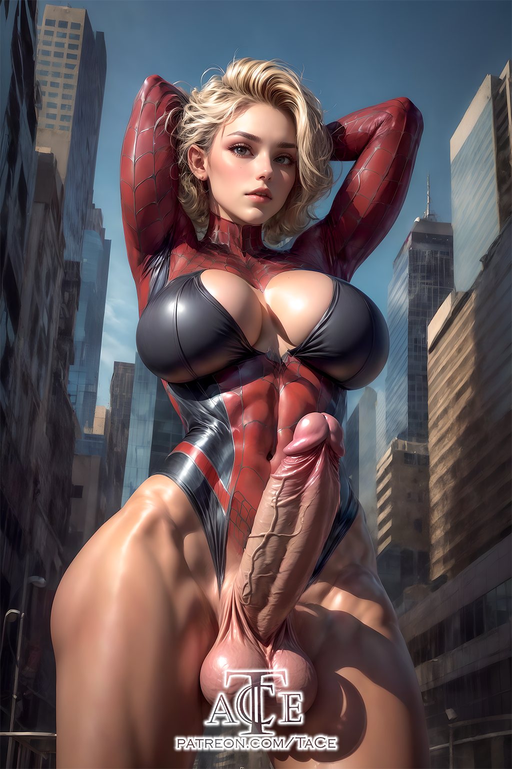 1futa, abs, ai generated, balls, big balls, big breasts, breasts, curvy, dickgirl, futa only, futanari, intersex, looking at viewer, nipples, nude, original, penis, perfect body, ready to fuck, small waist, smile, solo, taceee, tan skin, testicles
