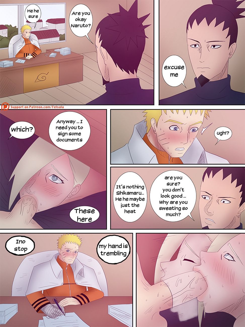 boruto: naruto next generations, comic, dialogue, english text, felsala, female, ino yamanaka, nara shikamaru, naruto, naruto (series), story, text, uzumaki naruto