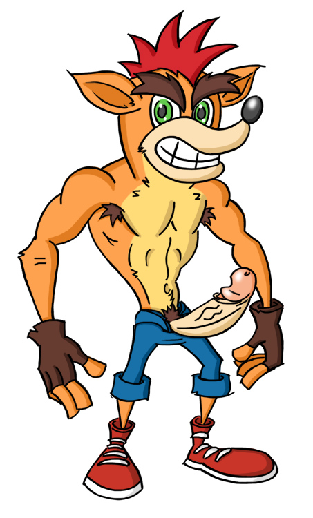 1boy anthro armpit_hair bandicoot big_penis black_nose blank_background blue_shorts brown_eyebrows brown_fingerless_gloves brown_gloves brown_hair clenched_teeth cock crash_(series) crash_bandicoot crash_bandicoot_(series) dick digital_art digital_media_(artwork) erect erect_penis erection fingerless_gloves fur furry furry_only gloves green_eyes grin hairy_armpits horny large_penis male male_focus male_only mammal nightoflepux no_humans orange_fur penis photoshop pubic_hair red_hair red_shoes red_sneakers shoes shorts simple_background sneakers solo solo_male tan_fur teeth teeth_clenched white_background