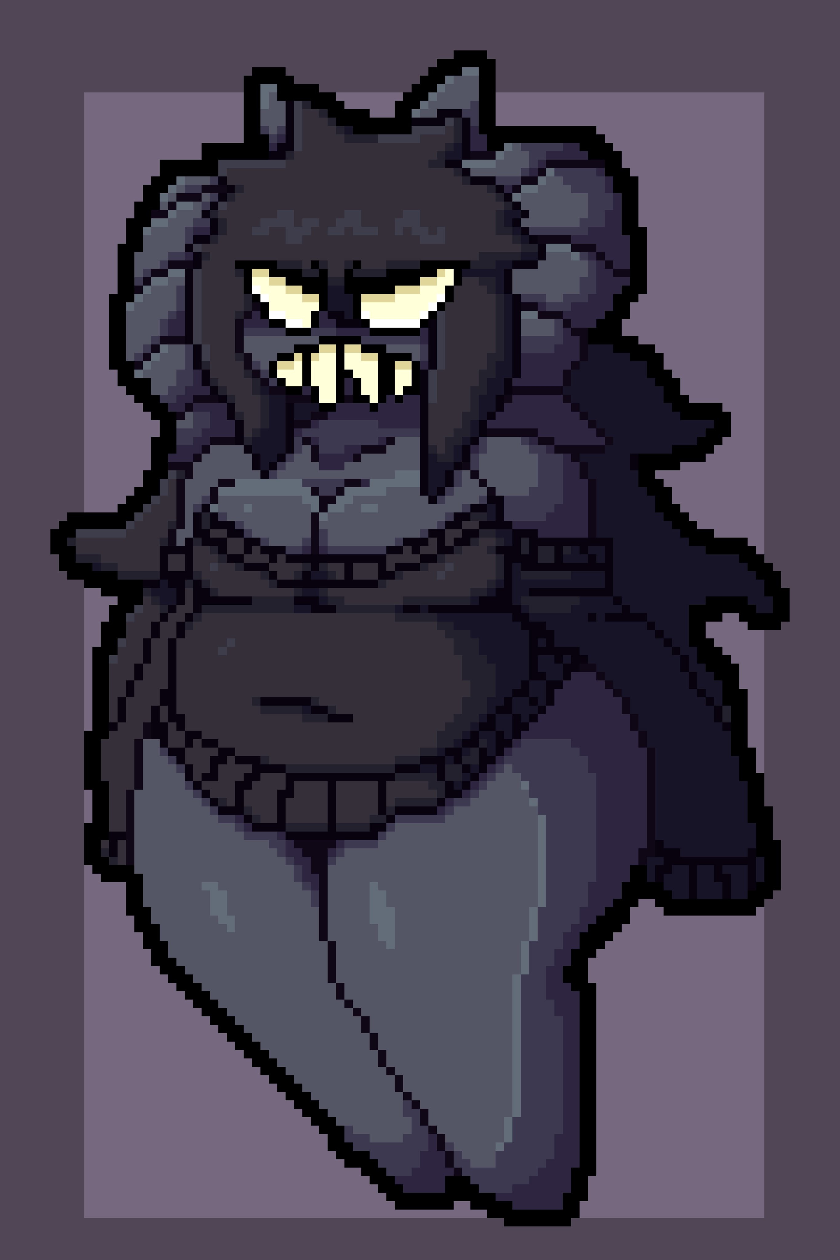 1girls, angry, bare shoulders, barely clothed, belly, belly button, big ass, black body, black hair, black skin, chubby, chubby female, cleavage, demon, demon horns, eocvevo, horns, lewdyant, long hair, navel visible through clothes, sharp teeth, solo, sweater, the binding of isaac, the siren (the binding of isaac), thick thighs, wide hips
