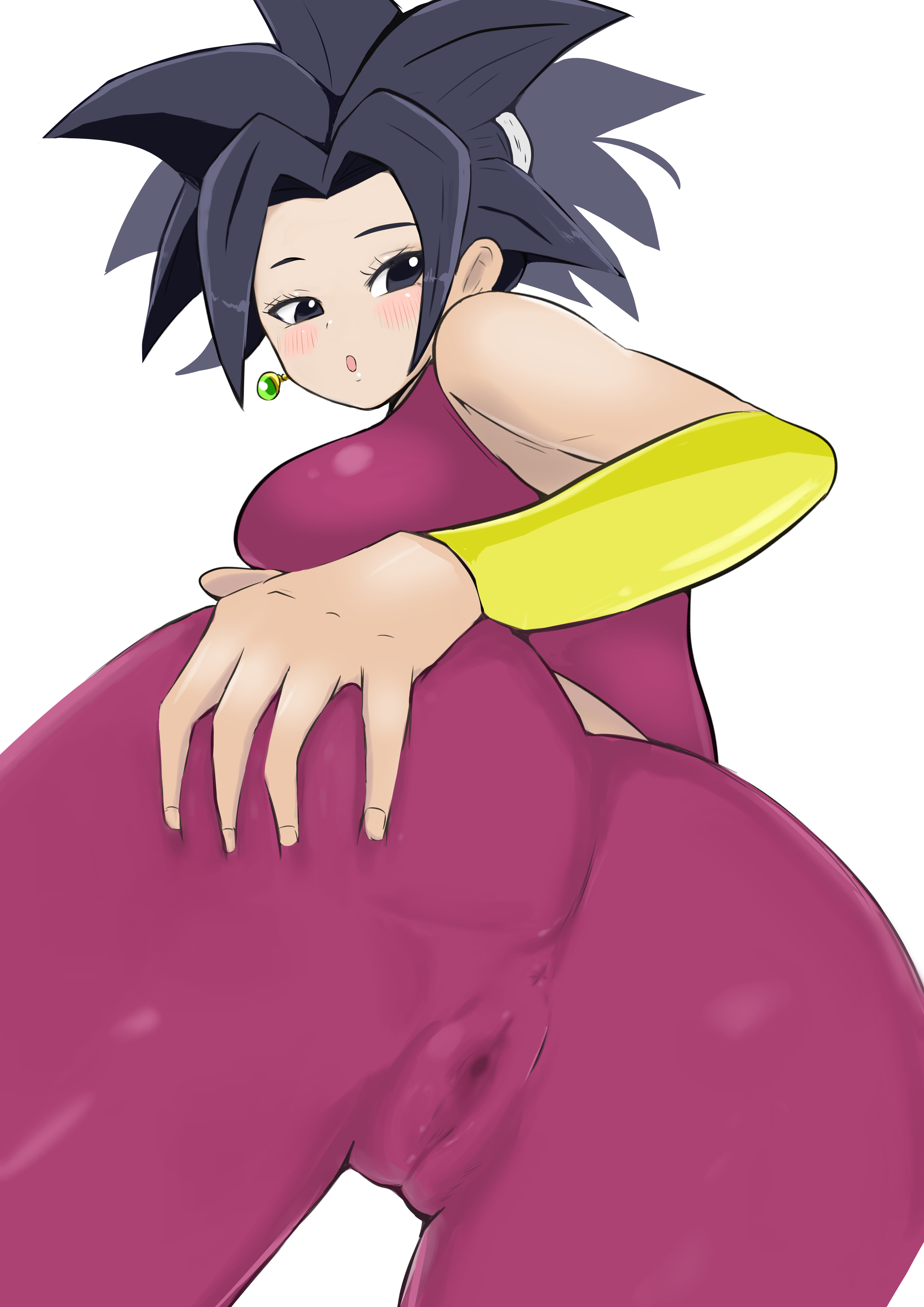 1girls, anal, ass, big ass, dragon ball, dragon ball super, female, female only, hand on ass, kefla, pussy, rhythm (artist), solo