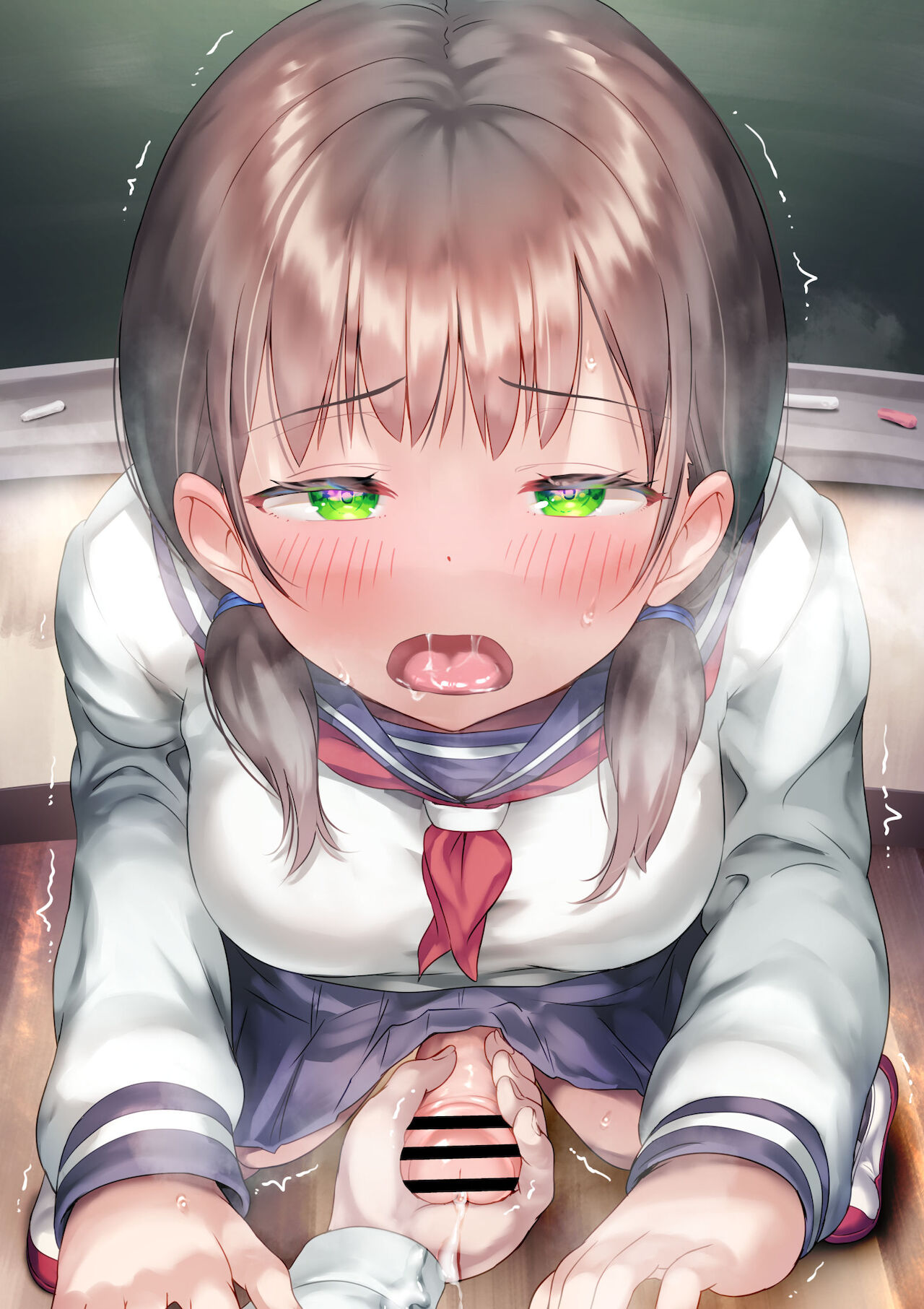 1futa, after orgasm, ahe gao, ayanakitori, bar censor, big penis, blush, breasts, brown hair, censored, classroom, close-up, clothed, clothing, erection, erection under skirt, female, futa focus, futanari, handjob, has uncensored version, high-angle view, human, intersex, light skin, light-skinned futa, looking at viewer, mostly clothed, penis, penis grab, pov, school, school uniform, schoolgirl, short hair, skirt, solo focus