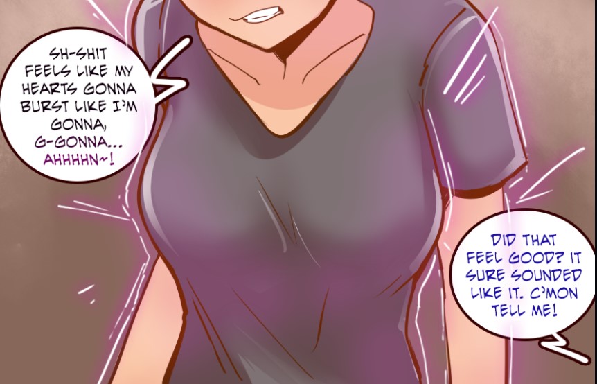 1boy, ass expansion, bimbo, bimbofication, blonde hair, blue eyes, breast expansion, breast growth, breast growth (enlargement), breasts, comic, drinking, drugs, female, gender transformation, hair growth, male, male to female, meowwithme (artist), moan, moaning, mtf transformation, rule 63, scared, text, transformation