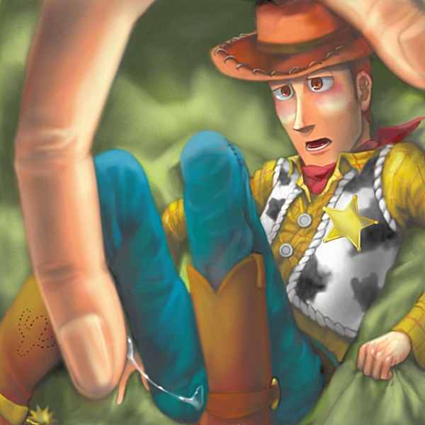 10s 2010 2010s absurd_res after_fingering artist_request blue_pants blush blushing boots brown_boots brown_eyes brown_hair brown_hat button_down_shirt buttons cowboy cowboy_hat cumming digital_media_(artwork) disney finger gay hat hi_res juice male male_only pixar red_scarf scarf sheriff_star star tagme toy toy_story vest what woody_pride yaoi yellow_shirt