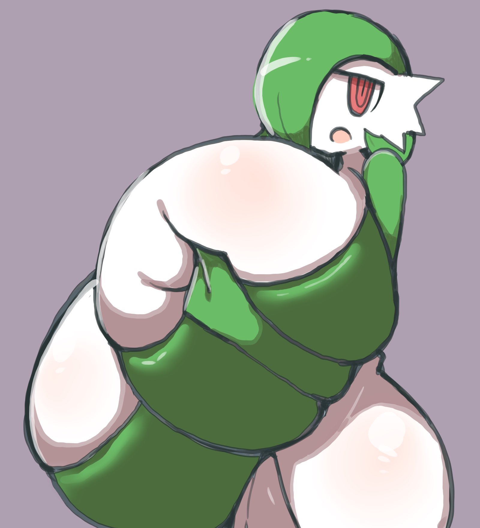 breast grab, breast squish, breasts, female, gardevoir, heavy breasts, huge breasts, humanoid, hyper, hyper breasts, no nipples, petronoise, pokémon (species), pokemon, pokemon (species)