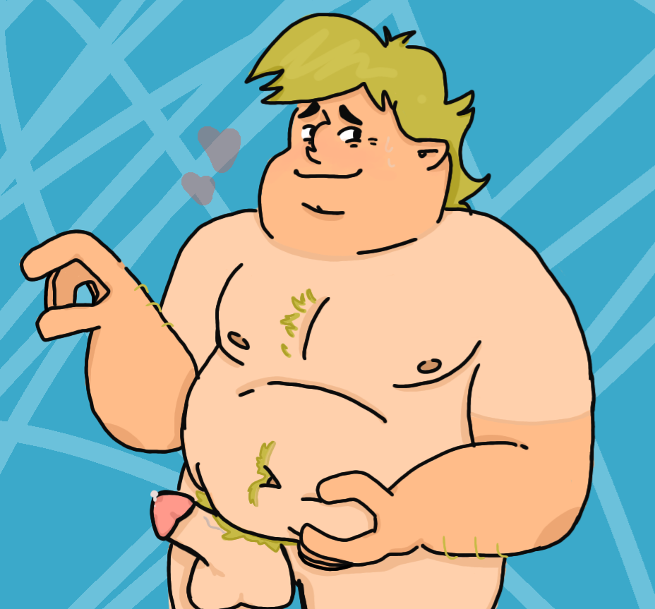 1boy bhm big_penis chubby fat fat_man huge_stomach male male_only nude owen owen_(tdi) owen_td penis solo total_drama_(series) total_drama_island