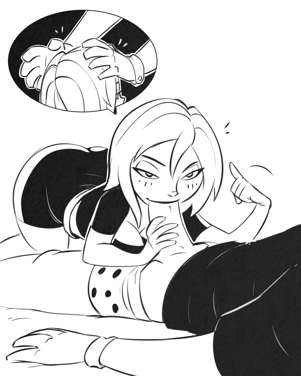 big breasts, big penis, black and white, blowjob, bonnie rockwaller, breasts, disney, disney channel, fellatio, hagfish, kim possible, male, monochrome, penis, ron stoppable, unseen male face