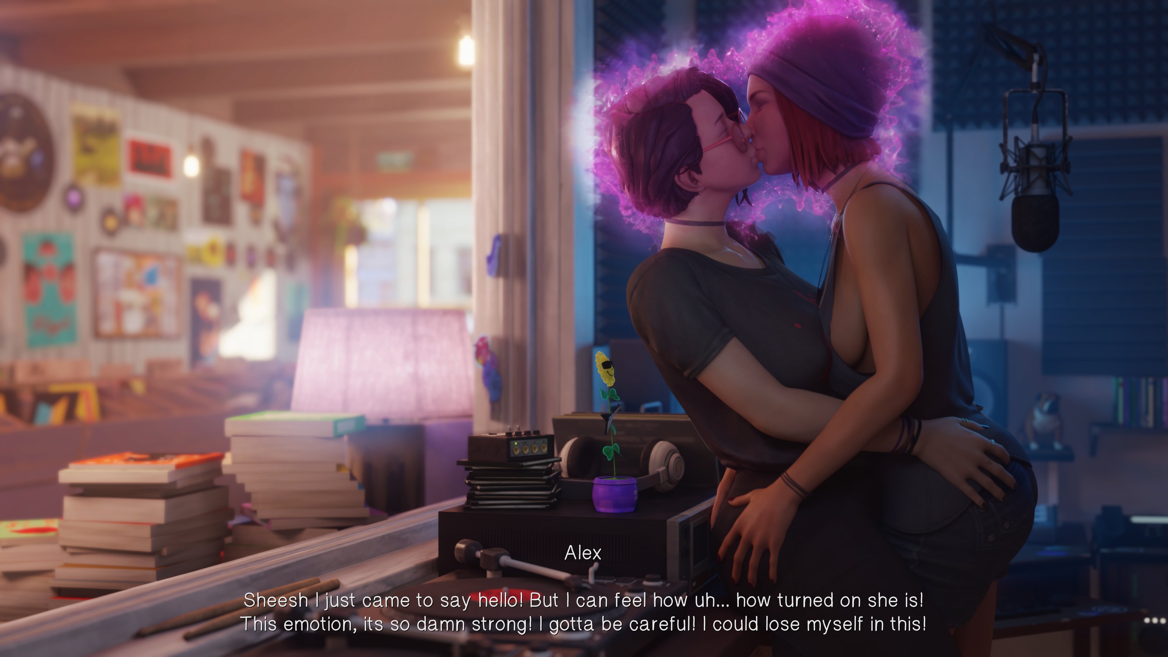 2girls, 3d, 4k, absurdres, alex chen, ass, ass grab, blender, dinoboy555, female, female only, highres, kissing, life is strange, life is strange: true colors, steph gingrich, yuri