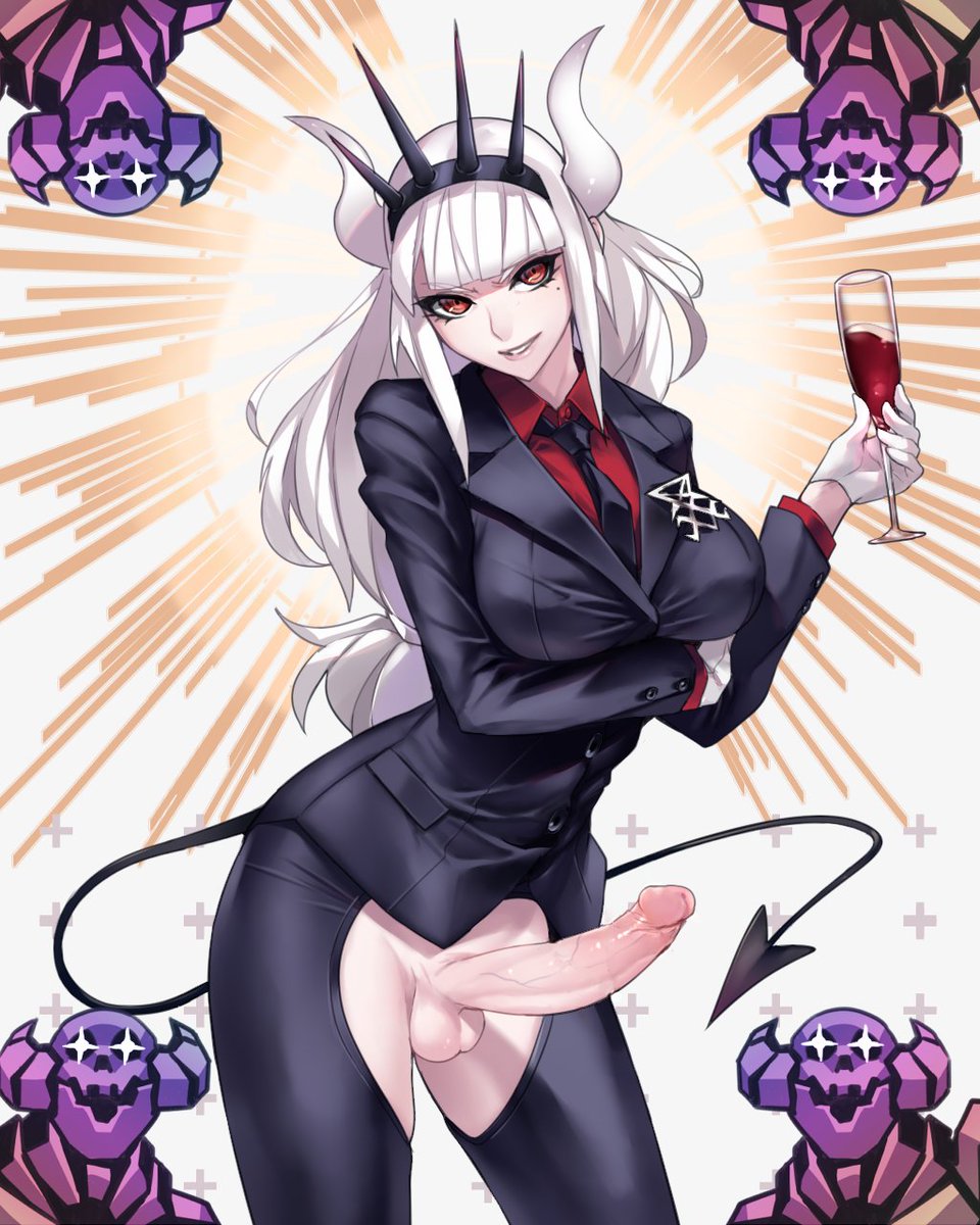 1futa alcohol ass balls ballsack ban big_breasts big_penis breasts business_suit butt clothed clothing crotchless demon_girl demon_tail demoness erect_penis erection fair_skin futa_only futanari helltaker humanoid humanoid_penis jacket light-skinned_futanari light_skin looking_at_viewer lucifer_(helltaker) mostly_clothed pale_skin penis penis_out scrotum shaved_crotch smile solo tail testicles uncensored veiny_penis white_hair wine wine_glass