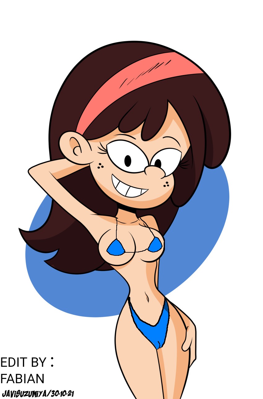 1girls 2022 blue_bikini breasts brown_hair edit edited female female_only hair_grab head_grab headband javisuzumiya long_hair nickelodeon pink_headband pussy sid_chang straight_hair the_casagrandes the_loud_house thighs_grab xxxfabianxxx