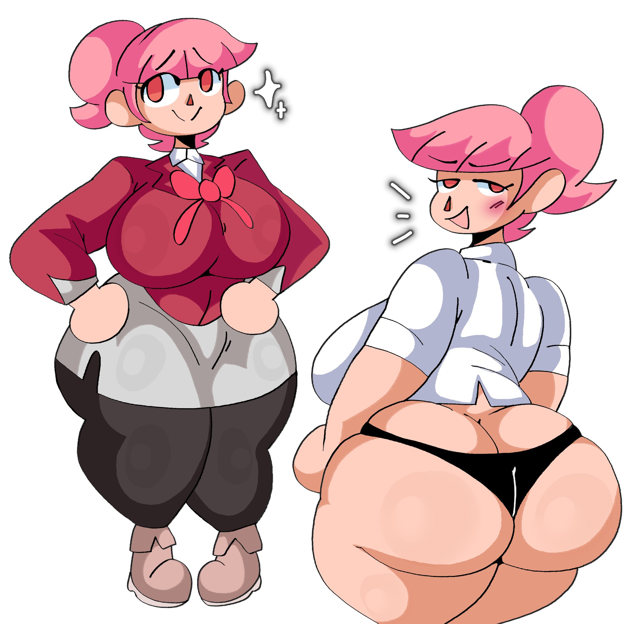 animal crossing, animal crossing girl, ass, ass cleavage, ass crack, big ass, big breasts, blush, breasts, bubble ass, bubble butt, butt crack, clothed, clothing, dork boi, emma (animal crossing), female, lewd dorky, nintendo, only player, tagme, thick thighs, villager (animal crossing), wide hips