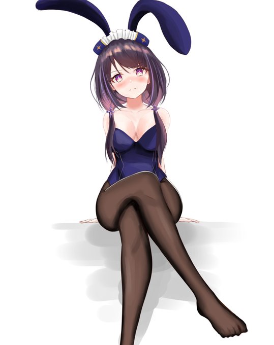 1girls black_hair blush bunny_costume bunny_ears bunny_girl bunnygirl bunnysuit female_only hina_misora pale-skinned_female pale_skin rose_eyes scantily_clad solo solo_female source_request thick_thighs virtual_youtuber wactor wactor_es wactor_production