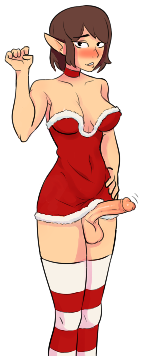 1futa color colored elf_female futanari red7cat tagme