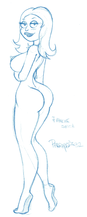 american_dad breasts female female_only francine_smith human monochrome parrapa_32 sketch solo tagme