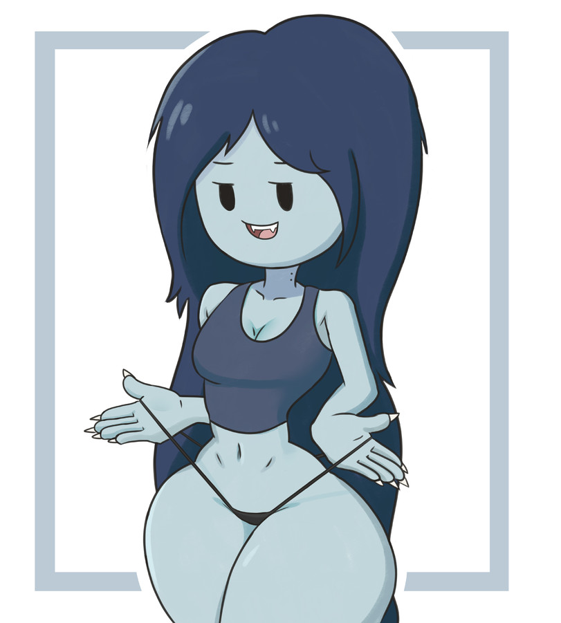 adventure time, black thong, child bearing hips, female, marceline, marceline abadeer, thick thighs, thin arms, thin waist, thong, wide hips