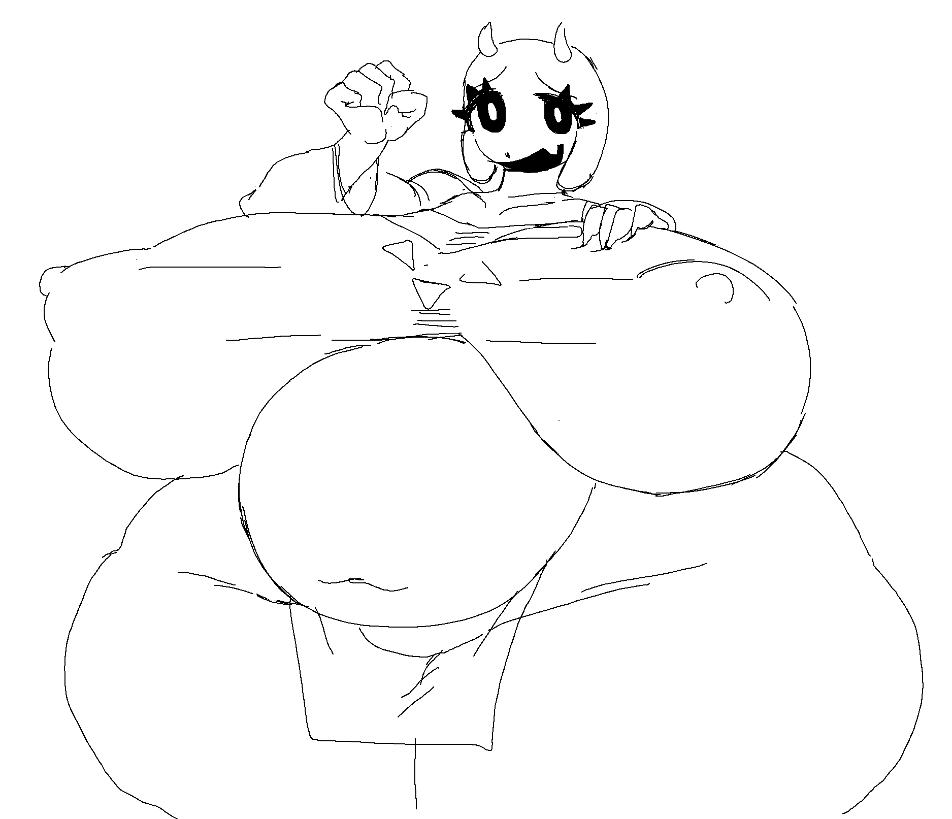 1girls 2d anthro big_belly boss_monster breasts female female_only furry goat horns huge_breasts huge_thighs humanoid maotthat monster nipple_bulge solo tagme thick_thighs toriel undertale undertale_(series) video_games wide_hips