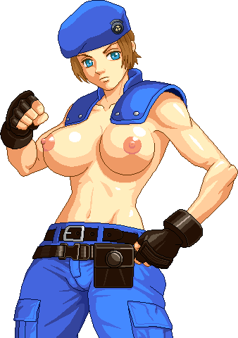 capcom curvy jill_valentine large_breasts nude resident_evil solo transparent_background warnerc