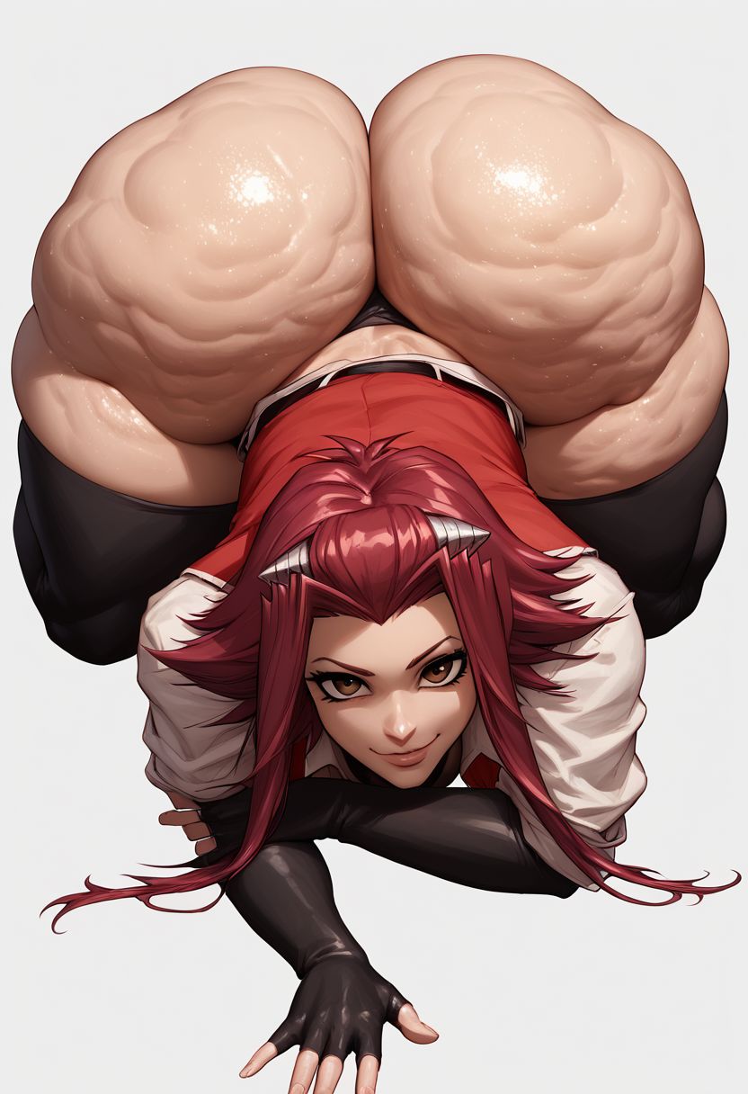 ai_generated akiza_izinski big_ass bottom_heavy cellulite doughy_ass dumptruck_ass dumptruck_butt face_down_ass_up gvukub huge_ass yu-gi-oh! yu-gi-oh!_5d's