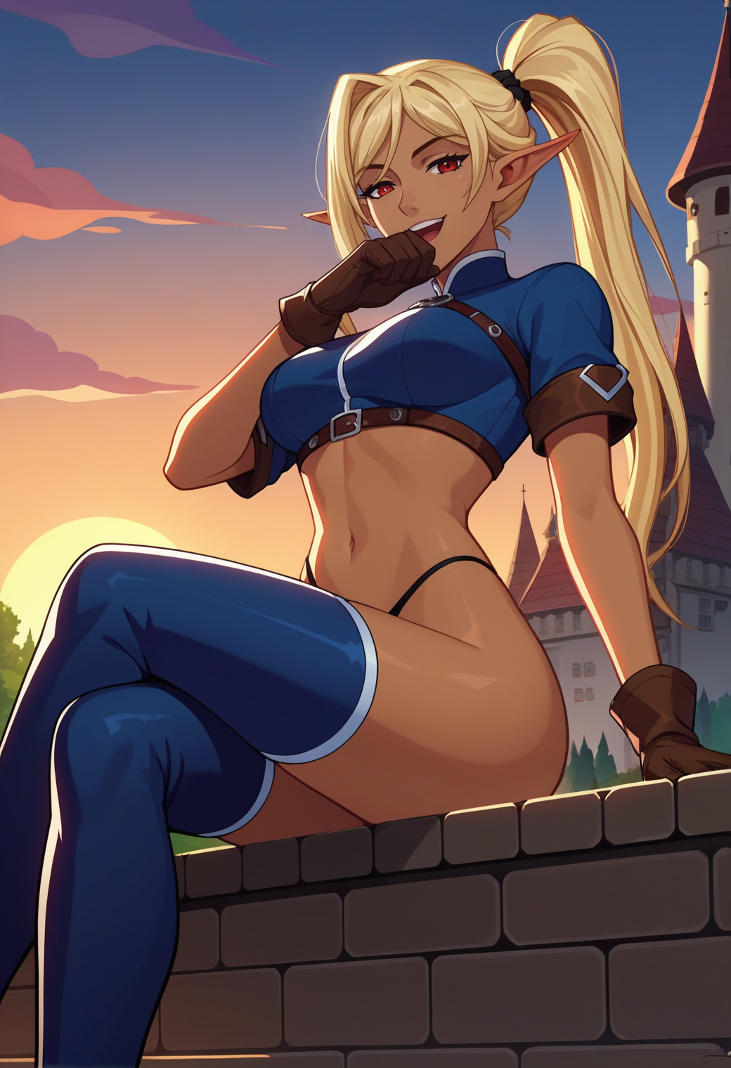 1girls ai_generated blonde_female blonde_hair blonde_hair blonde_hair_female civitai cloe_(kuroinu) dark-skinned_female dark_elf dark_skin dark_skinned_female elf elf_ears elf_female elf_girl female female_focus kenjo kuroinu_(series) kuroinu_~kedakaki_seijo_wa_hakudaku_ni_somaru~ long_hair pointy_ears red_eyes tagme