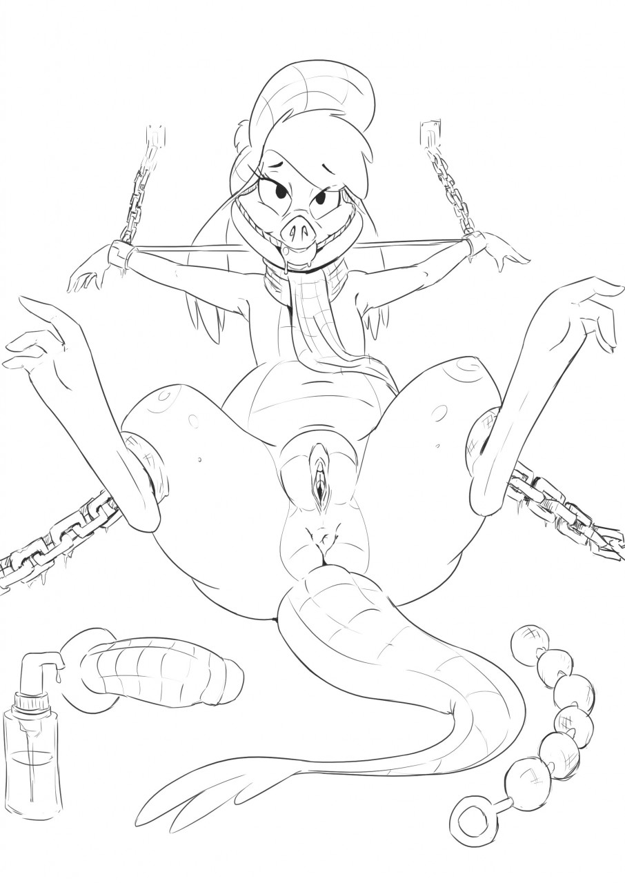 1girls 2018 3_toes 4_fingers anal_beads anthro anus belly_scales bondage bound chains clothing cryptid cryptozoology cuff_(restraint) curling_toes digital_drawing_(artwork) digital_media_(artwork) dildo disney european_mythology feet female female_only fingers folklore gag gagged gekasso genitals harness hat headgear headwear hi_res loch_ness_monster long_tail lube lube_bottle monochrome monster_girl mythological_creature mythological_scalie mythology nessie_(disney) public_domain pussy restraints scales scalie scarf sex_toy shortstack simple_background smile solo spread_legs spreading tail tam_o'_shanter the_ballad_of_nessie toes white_background