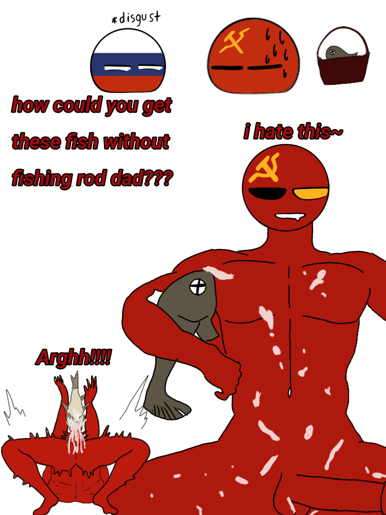 countryhumans cum cum_in_mouth cum_on_body ejaculation fish semen semen_on_body soviet_union_(countryhumans) sucking