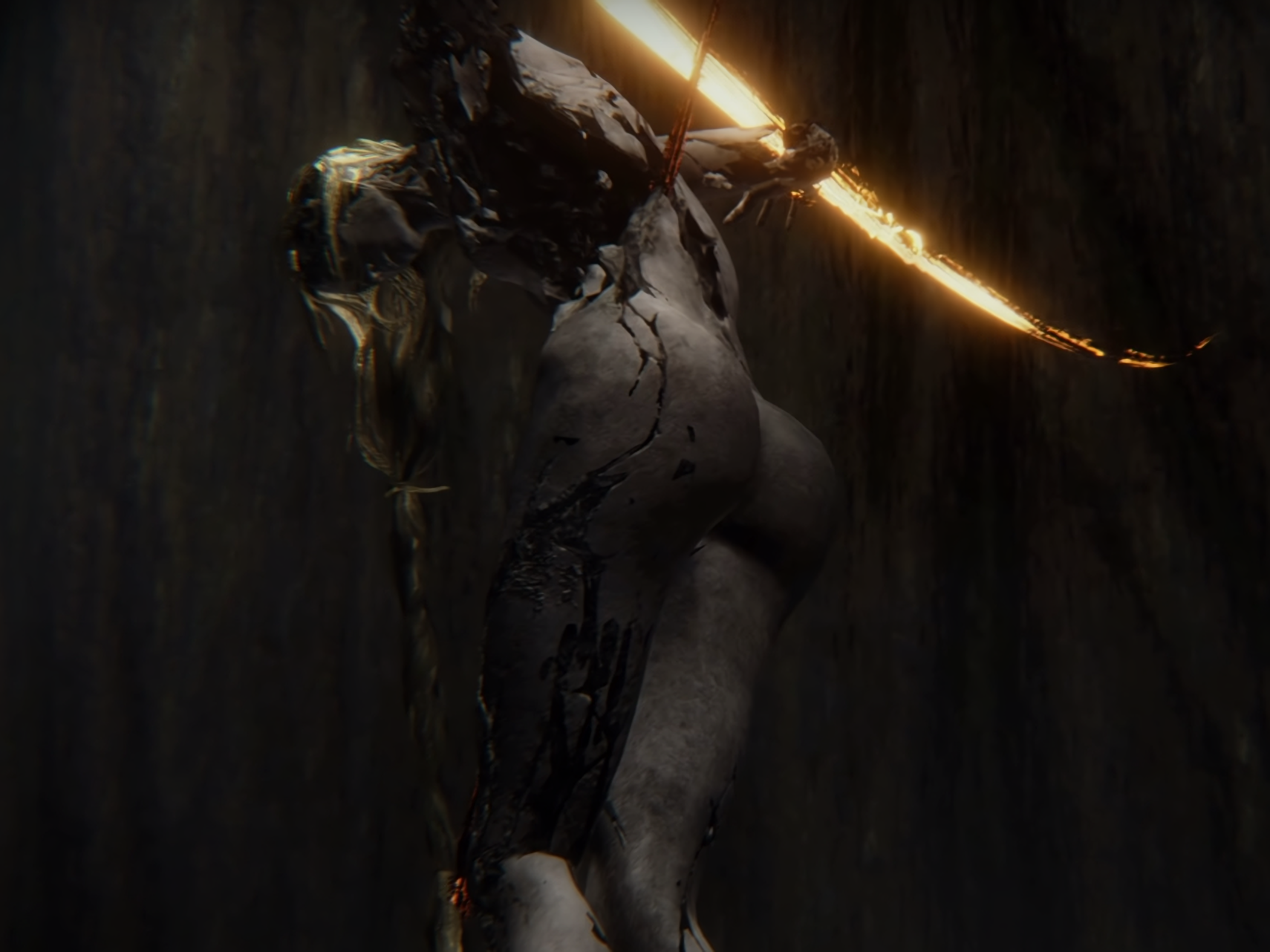 1girls, 3d, ass, blonde hair, curvy, elden ring, female, fromsoftware, huge ass, queen marika the eternal, queen marika the eternal (fractured), sleeping, thick thighs, voluptuous