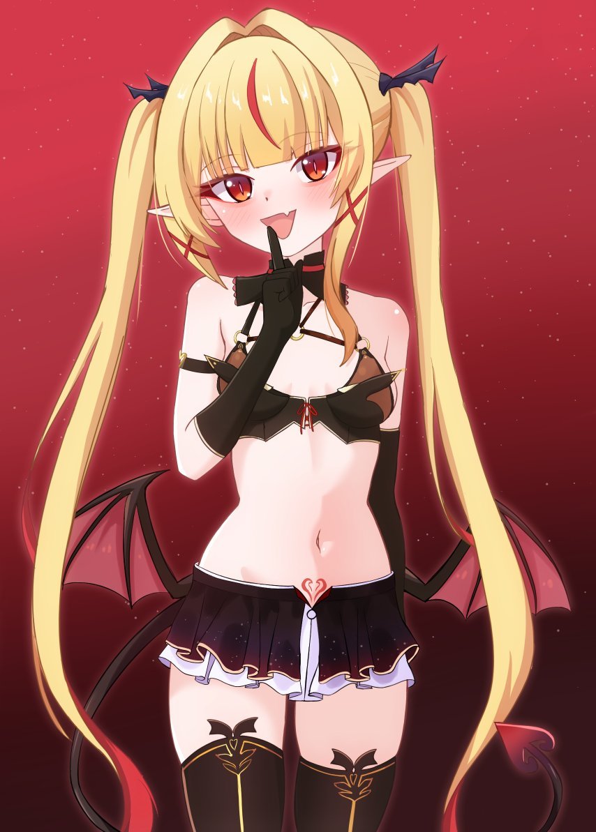 blonde_hair eternals_(idol_corp) female female_only hag idol-es idol_corp long_hair necromancer nude nude_female pointy_ears red_eyes ruby_runeheart small_breasts solo witch young