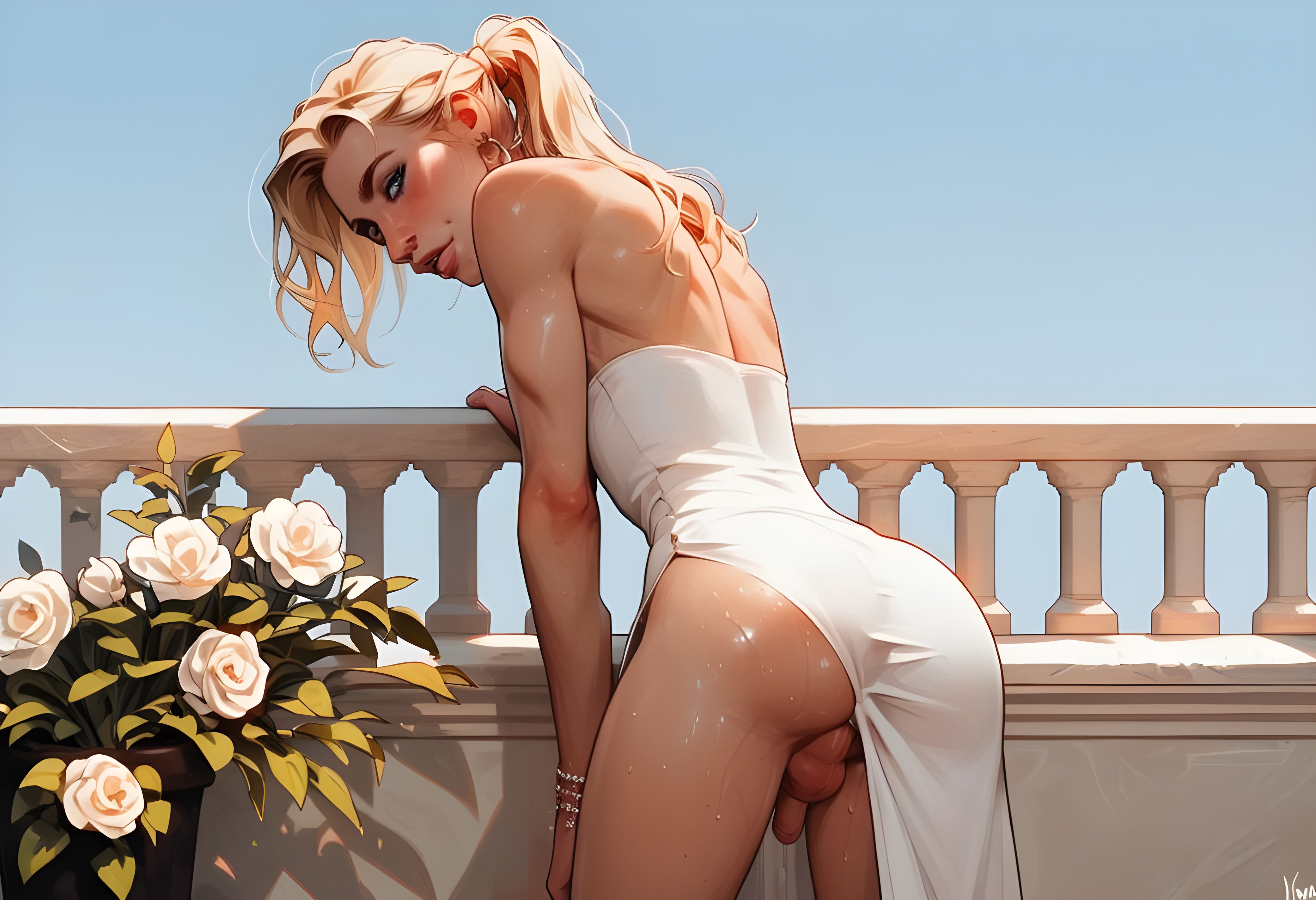 1femboy, ai generated, athletic, athletic futa, blonde hair, crossdressing, cute male, dress, femboy, femboysub, feminine, flat chest, futanari, intersex, male, otoko no ko, partially clothed, sissy, spread legs, trap, yaoi, zenit2