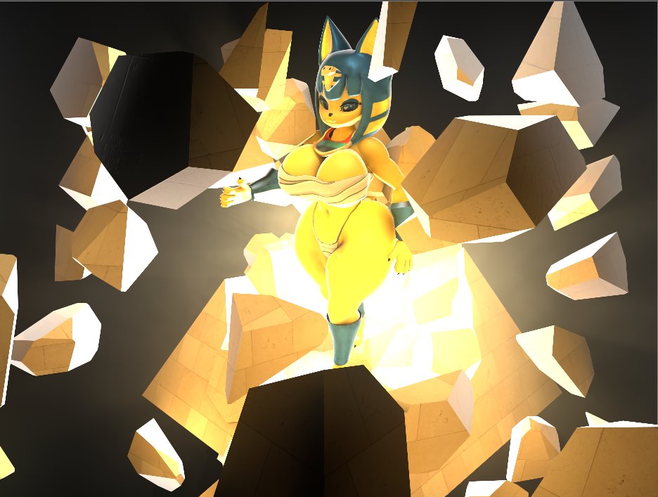 2022 3d 3d_(artwork) 3d_model animal_crossing ankha ankha_(animal_crossing) ankha_(hazeker) big_breasts doubutsu_no_mori feline female furry hazeker nairu_(doubutsu_no_mori) nintendo pervertedgiants tagme