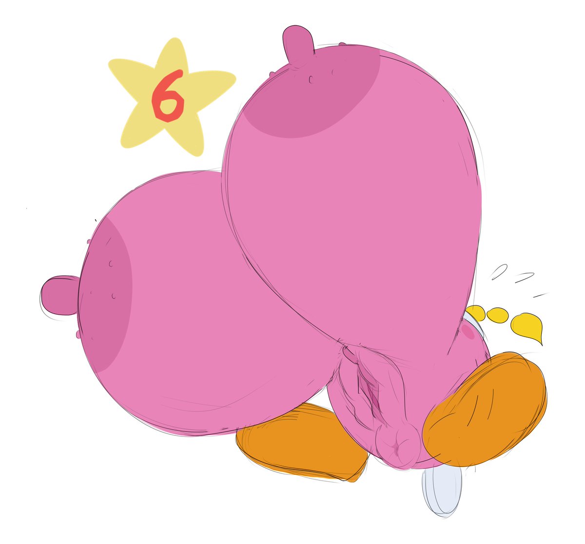 anus areola ball_with_hyper_features big_breasts bob-omb bombette breasts clitoris excessive_size female female_focus genitals huge_breasts hyper hyper_breasts mario_(series) nintendo nipples nude number paper_mario pink_areola pink_body pink_nipples pussy solo spread_pussy tasteofchoklit video_games