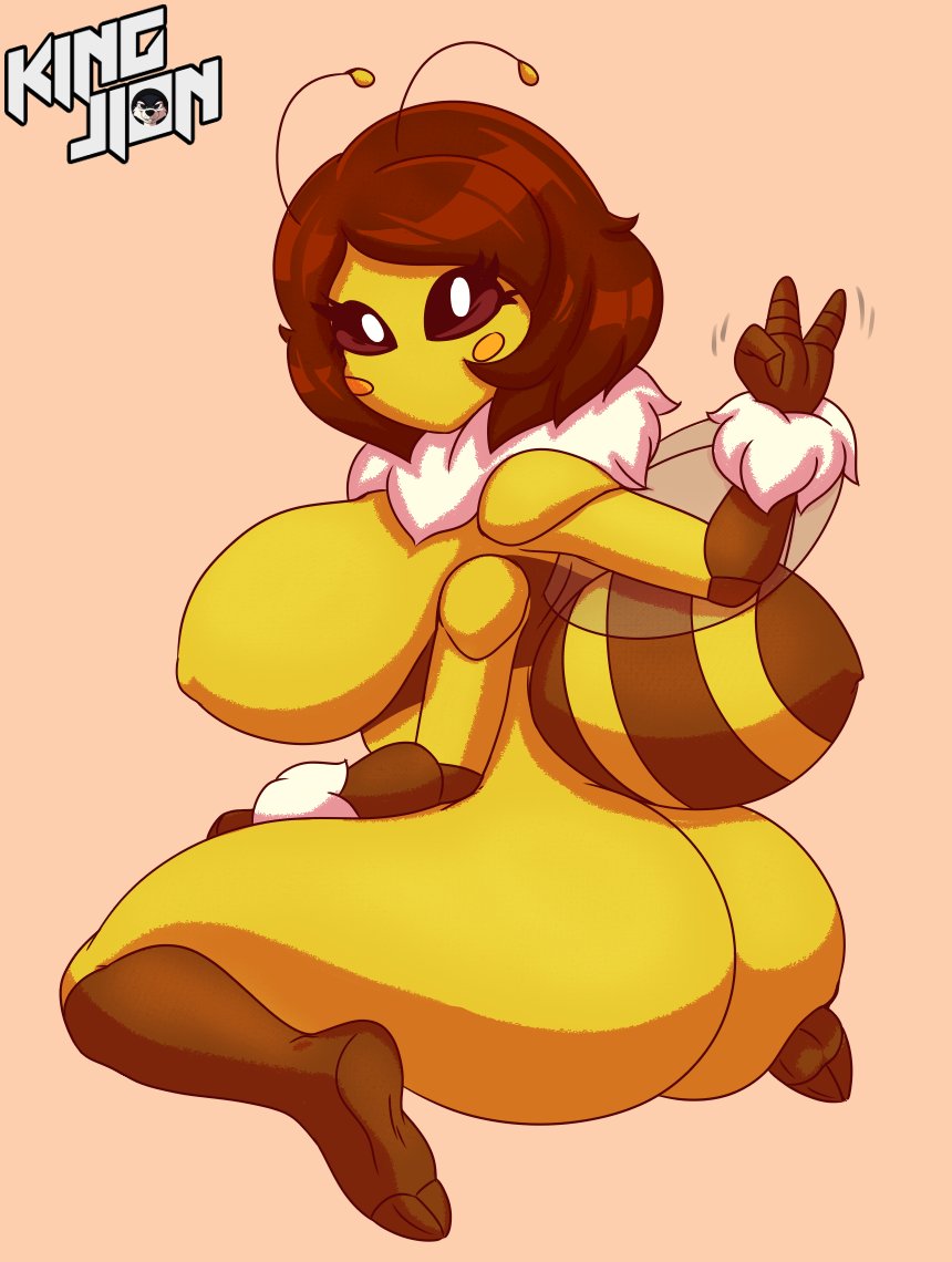 1girls 4_arms antennae anthro anthro_only anthrofied ass bee big_ass big_breasts big_butt breasts butt cinny_(bee) female female_only hips huge_ass huge_breasts huge_butt humanoid insects kingjion large_ass large_breasts large_butt multi_arm multi_limb no_mouth solo solo_female stinger thick thick_ass thick_thighs thighs waving_at_viewer waving_hand wide_hips yellow_skin