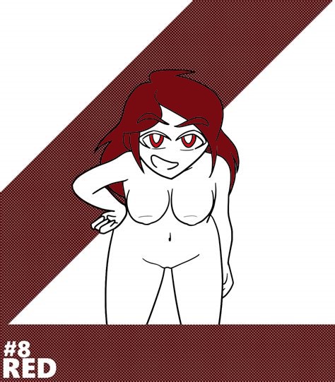 bannerguy bent_over edit overly_sarcastic_productions red_(overly_sarcastic_productions) red_hair