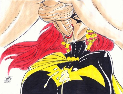 all-star_batman_and_robin barbara_gordon batgirl batman_(series) cum_in_mouth dc_comics fellatio female human humanoid male oral rob_durham straight