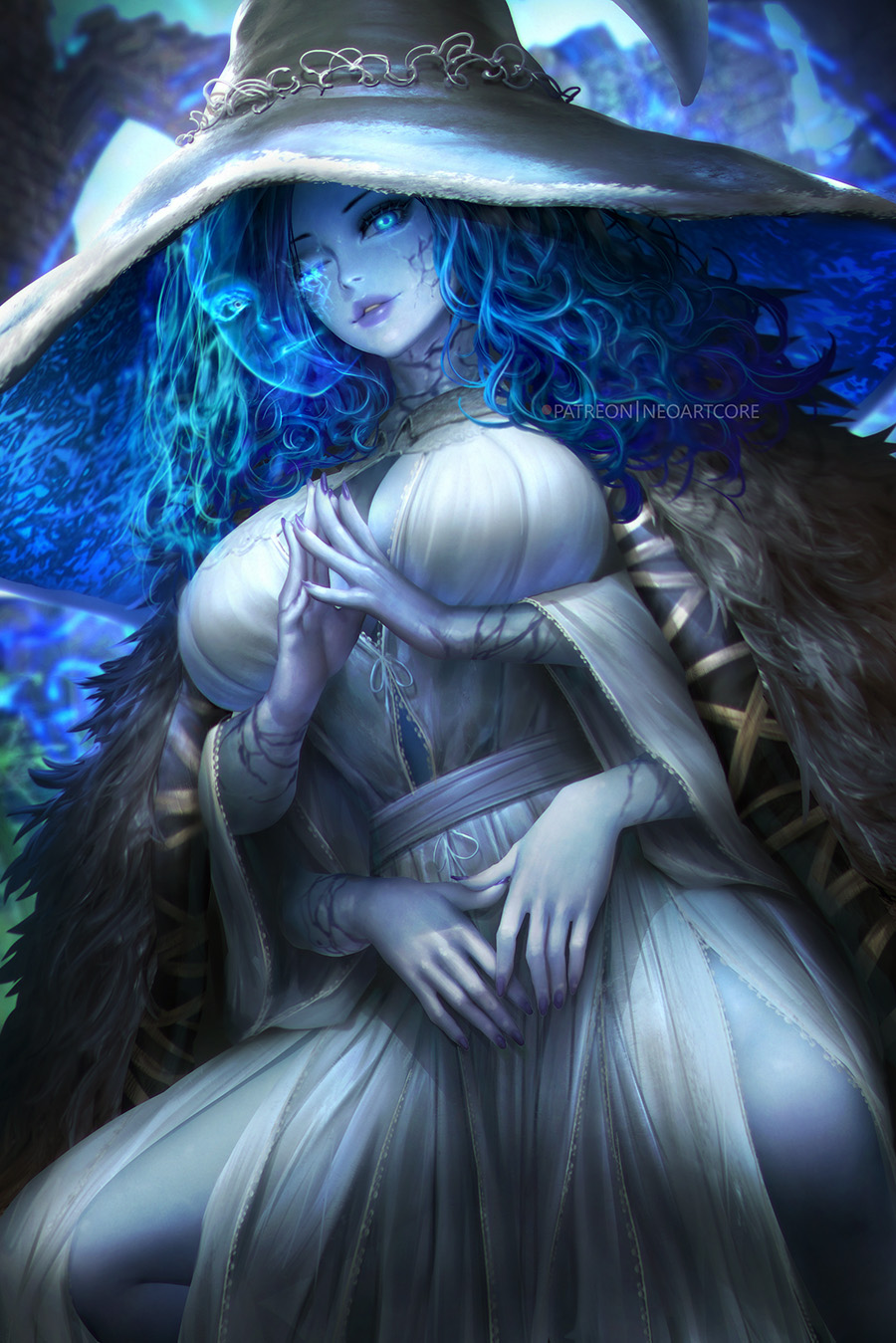 elden ring, female, fromsoftware, neoartcore, ranni the witch, solo, tagme