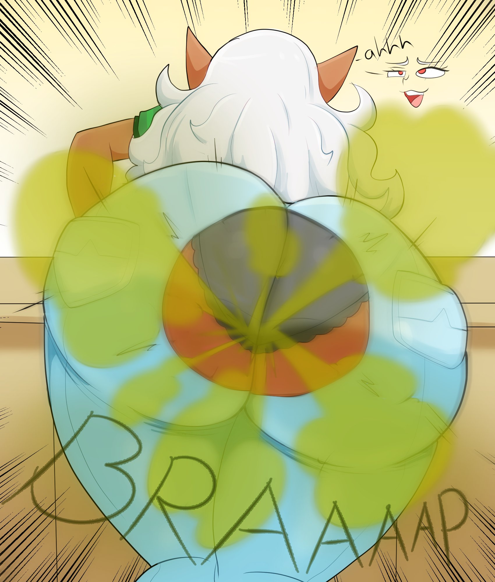 1girls, ass, big ass, brap, dark skin, dark-skinned female, elf ears, elf-san wa yaserarenai, fart, female, female only, fetish, jeanspointy ears, kuroeda, protorepulsive, repulsiveproto, solo