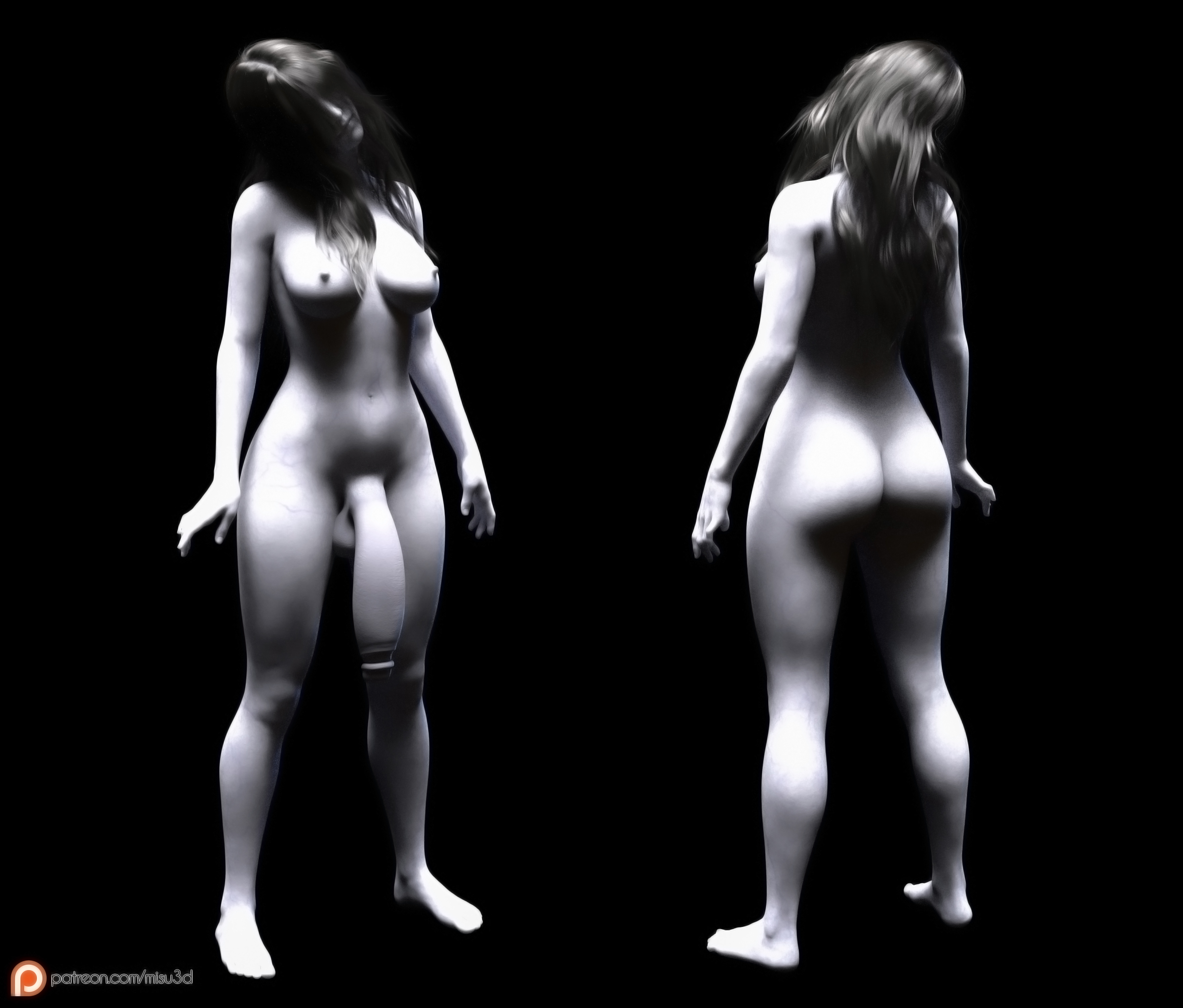 1futa, 3d, big penis, breasts, daz studio, dickgirl, female, futa only, futanari, ghost, ghost girl, intersex, misuzalha3d, onryo, patreon username, penis, render, the onryo (misuzalha3d)