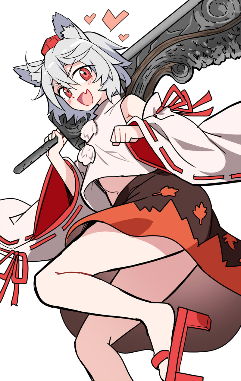 1girls 2022 e.o. elden_ring eodayo female female_only fromsoftware legs light-skinned_female momiji_inubashiri ruins_greatsword short_skirt tarnished thighs touhou upskirt