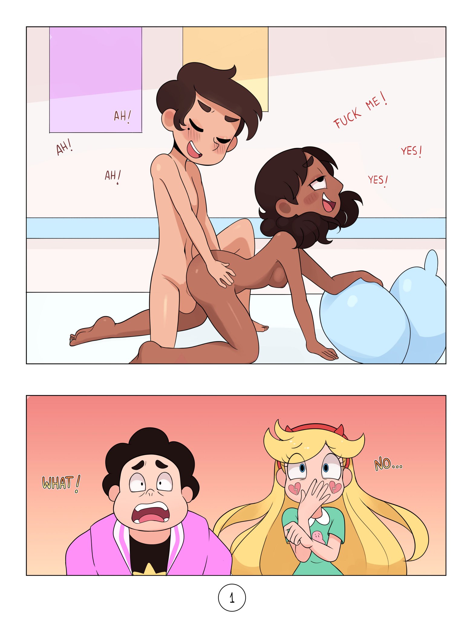 balls, cartoon network, caught, caught cheating, caught in the act, comic, completely naked, completely nude, connie maheswaran, crossover, cuckold, cuckquean, dark skin, disney, disney channel, disney xd, doggy style, female, fuck me (text), gasp, gasping, holding ass, holding hips, human, indian female, interracial, latino male indian female, light skin, light-skinned female, male, marco diaz, mole under eye, netorare, nipples, nude, nude female, nude male, ohiekhe, pale skin, penis, pleasure face, star butterfly, star vs the forces of evil, steven quartz universe, steven universe, straight hair, tan body, tan skin, tan-skinned female, tan-skinned male, testicles, young