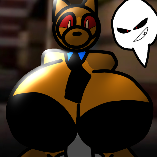 1boy 1boy1girl 1girls anthro background big_breasts black_clothing canine doggy_(piggy) equivalent_piece2498 furry human hyper male/female penis piggy_(game) player roblox roblox_game rule_63 source_request tagme