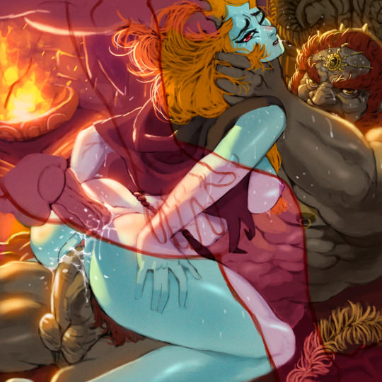 1girls, 2boys, anal, anal penetration, anal sex, artist request, ass, big ass, big breasts, blue skin, breasts, broken rape victim, dark skin, dark-skinned male, double penetration, female, female on top, ganondorf, ganondorf (twilight princess), hair grab, male, midna, neck grab, nintendo, orange hair, pink nipples, pussy, rape, red eyes, the legend of zelda, threesome, torn clothes, twili midna, twilight princess, vaginal, vaginal penetration, vaginal sex, yellow sclera