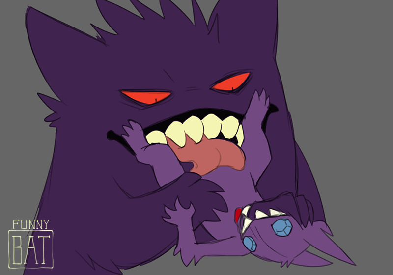 2020 andromorph andromorph/male blue_eyes cuddles_(funnybat) cuntboy cuntboy/male digital_drawing_(artwork) digital_media_(artwork) duo feral finger_in_mouth funnybat fur gengar head_tuft intersex intersex/male licking male nintendo oral pinned pokémon_(species) pokemon red_eyes sableye size_difference smile spread_legs spreading teeth_showing tongue tongue_out tuft video_games