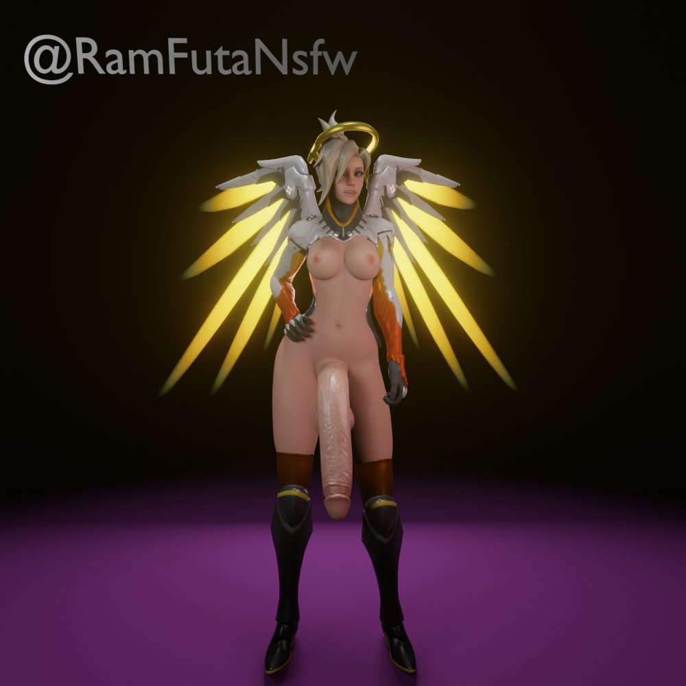 3d functionally_nude futa_only futanari huge_cock mercy overwatch ramfutansfw