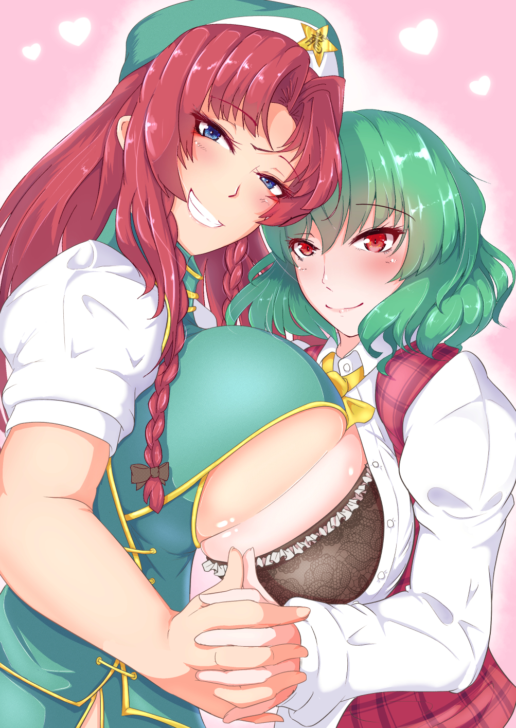 big_breasts female hong_meiling s-m!le_yuu tagme touhou yuka_kazami yuri